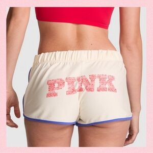 PINK Victoria's Secret Retro 70s Inspired Soft Modal Shorts-Winter White Logo M